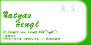 matyas hengl business card